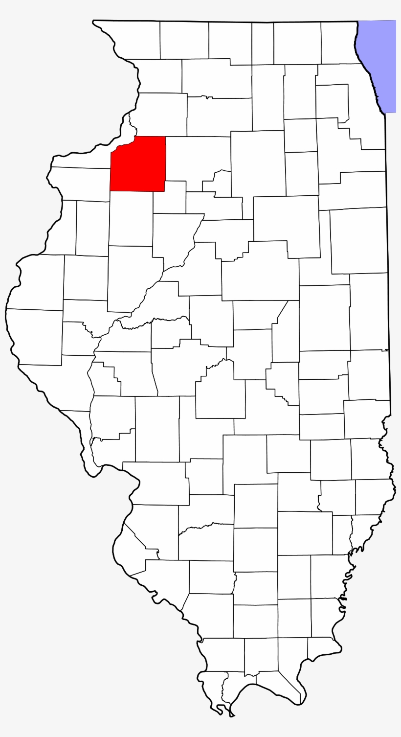 A County Map Of The State Of Illinois Showing The Location, transparent png #7350285