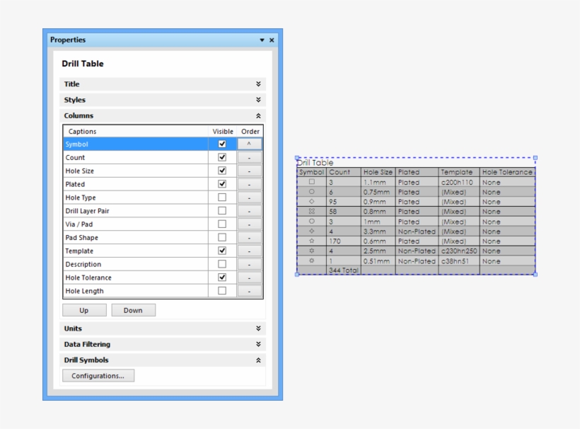 Set The Visibility, Order And Sorting For Drill Table, transparent png #7354728
