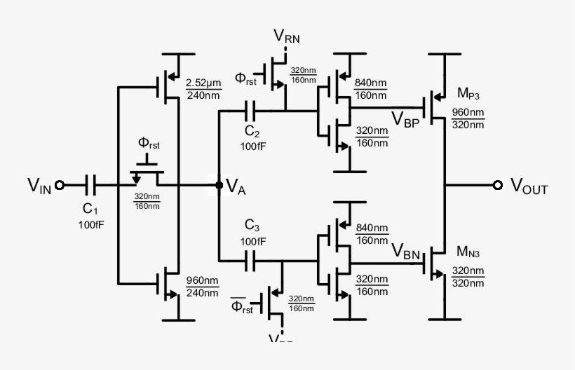 Complete Transistor-level Ring Amplifier Structure, transparent png #7355597