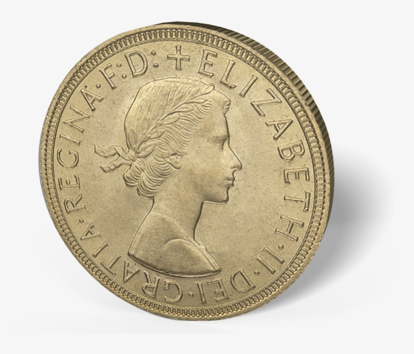 Picture Of English Gold Sovereign Queen Elizabeth, transparent png #7356581
