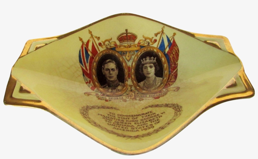 King George Vi And Queen Elizabeth Celebrating Visit, transparent png #7356693
