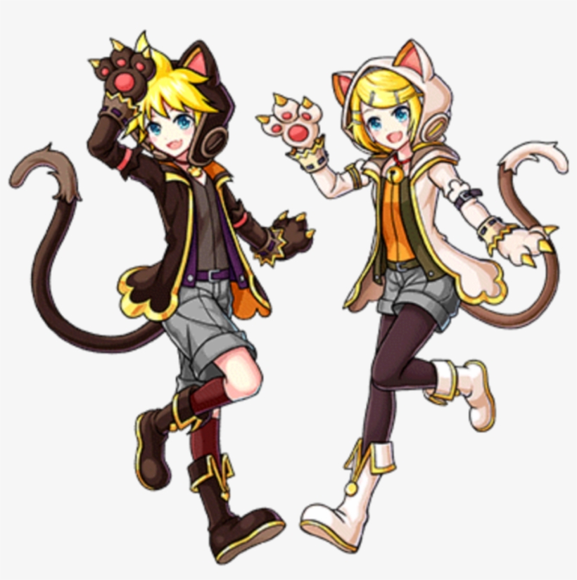 Vocaloid Kagamine Rin Len Neko Kagaminelen Kagaminerin Free Transparent Png Download Pngkey