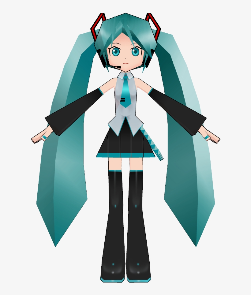 Miku Hatsune Model, transparent png #7358922