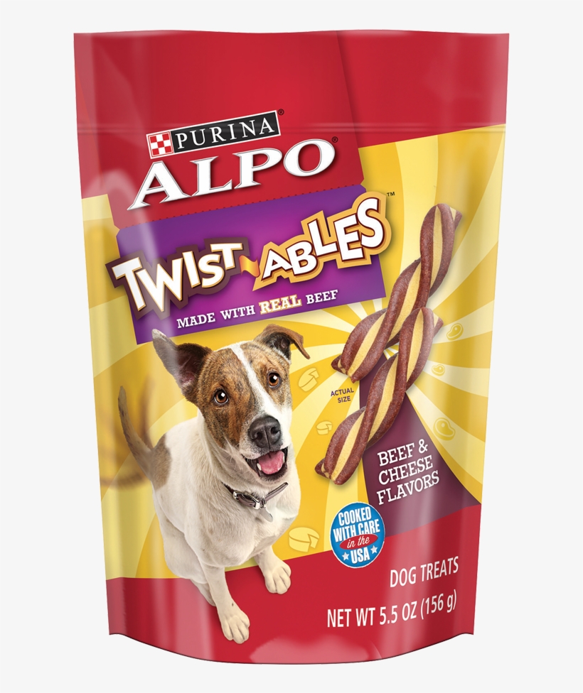 Alpo Twist-ables Beef & Cheese Dog Treats, transparent png #7362342