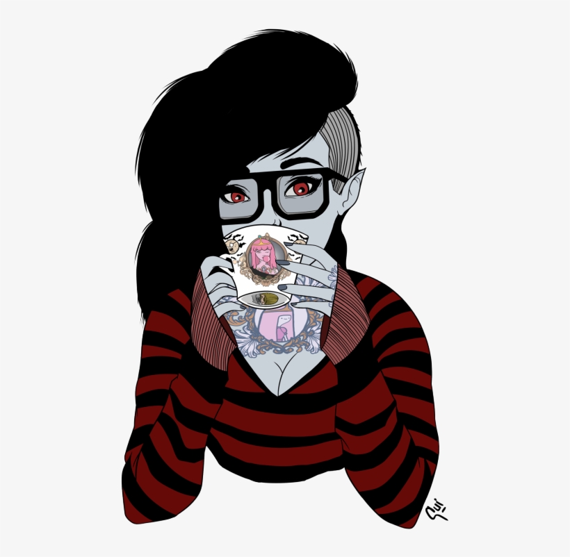 Marceline Portrait By Guiganoide Features A Tattooed, transparent png #7366924