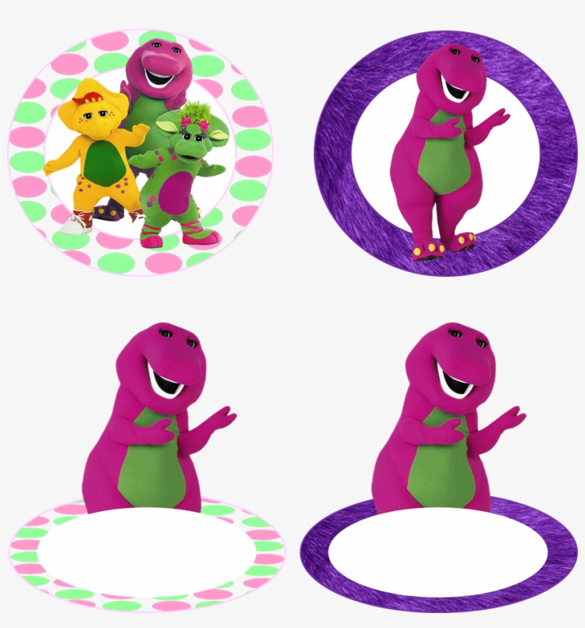 Barney Birthday Party Decorations & Name Tags, transparent png #7369323