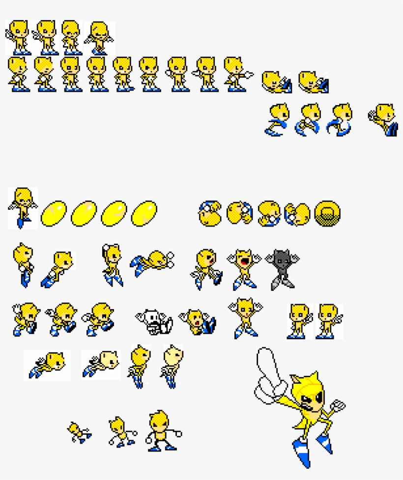 Sonic Sprite Sheet Png, Transparent Png , Transparent Png Image