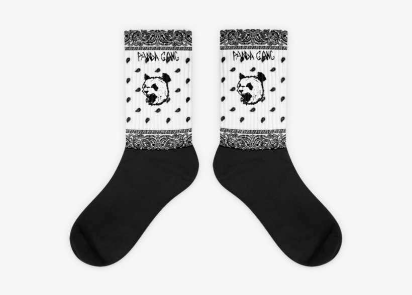 White Bandana Panda Gang Socks, transparent png #7375948