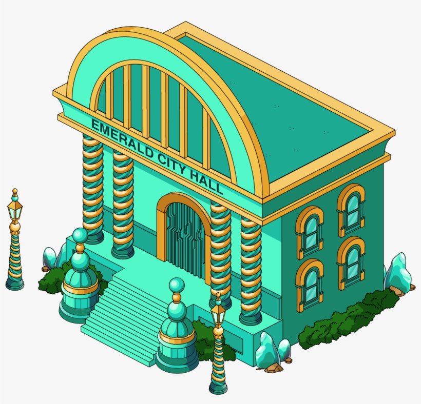 Fg Building Wiz Emerald City Hall, transparent png #7380664