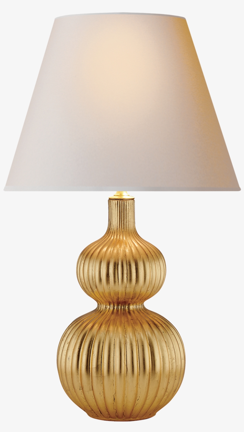 Lucille Table Lamp In Gilded With Natural Paper Shade, transparent png #7381047