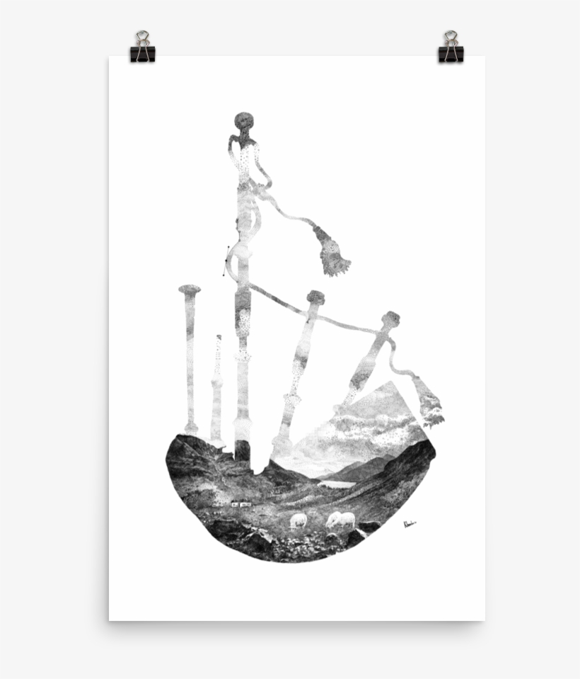 Bagpipe Print- Large Edition, transparent png #7381335