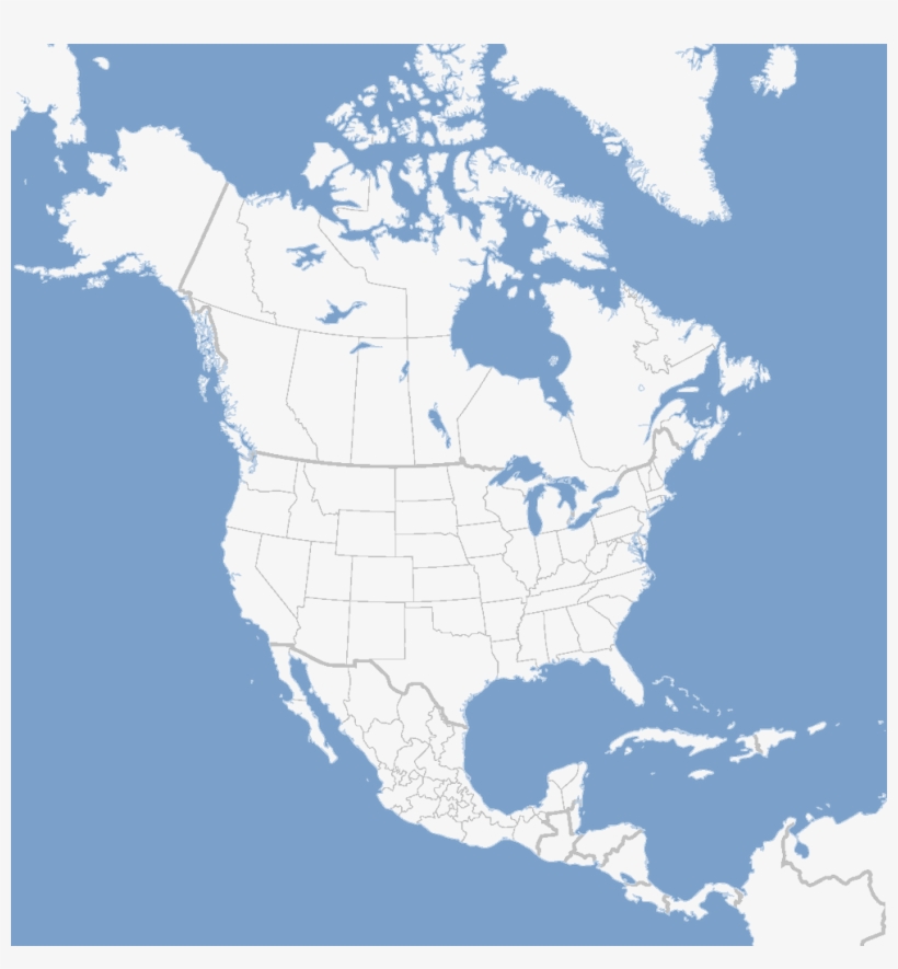 North America Map Png File, transparent png #7388310