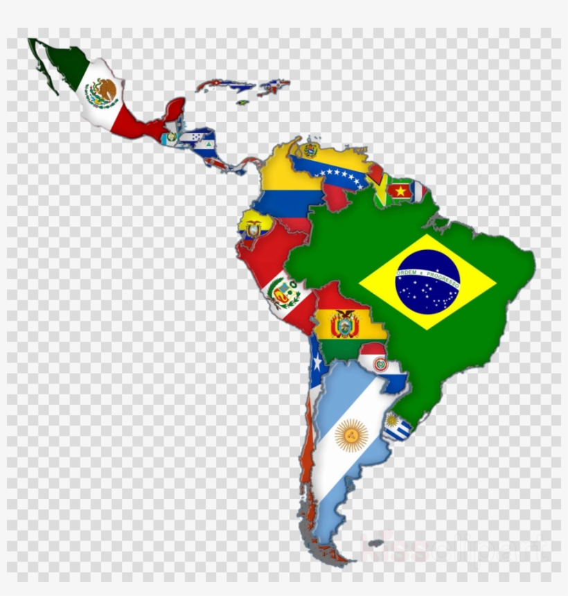 Latin America Map Flags Clipart Flags Of South America, transparent png #7388446