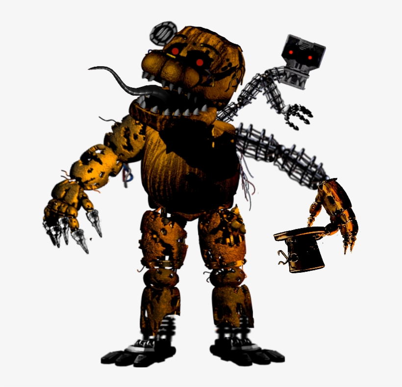 Nightmare Golden Freddy By Theredcat13, transparent png #7388891