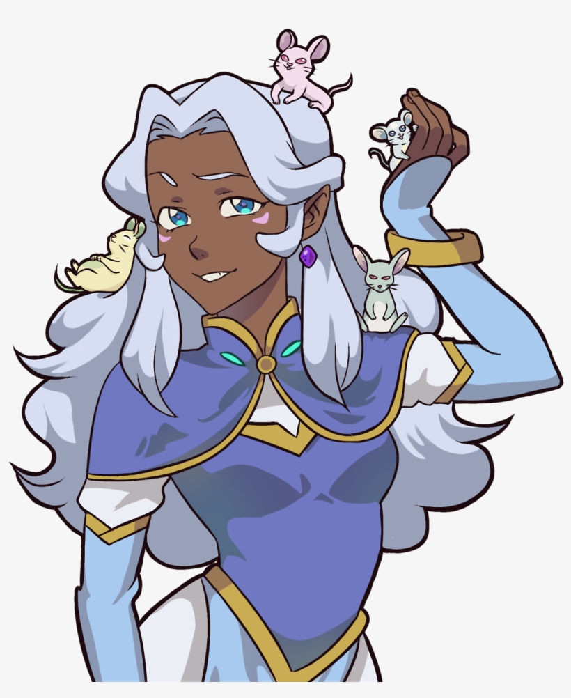 Princess Allura And Her Space Mice Friends From Voltron, transparent png #7395189
