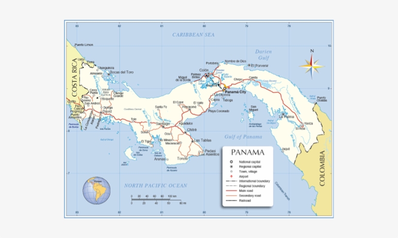 Panama Is A Caribbean Country Located In Central America, transparent png #7395752