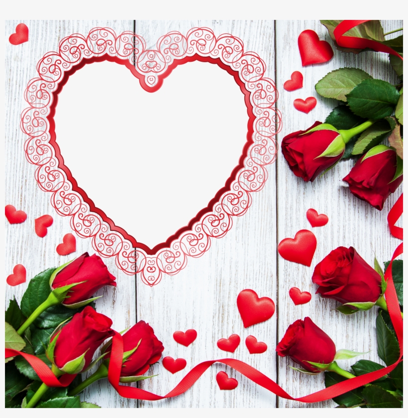 Red Rose Border Png Download - Transparent Png White And Red Photo Frames Png, transparent png #740049