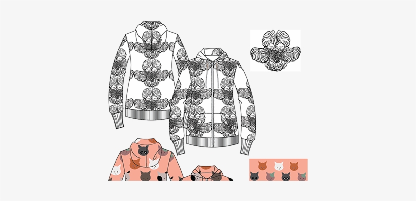 Hoodie Jackets With Original Designers - Illustration, transparent png #740254