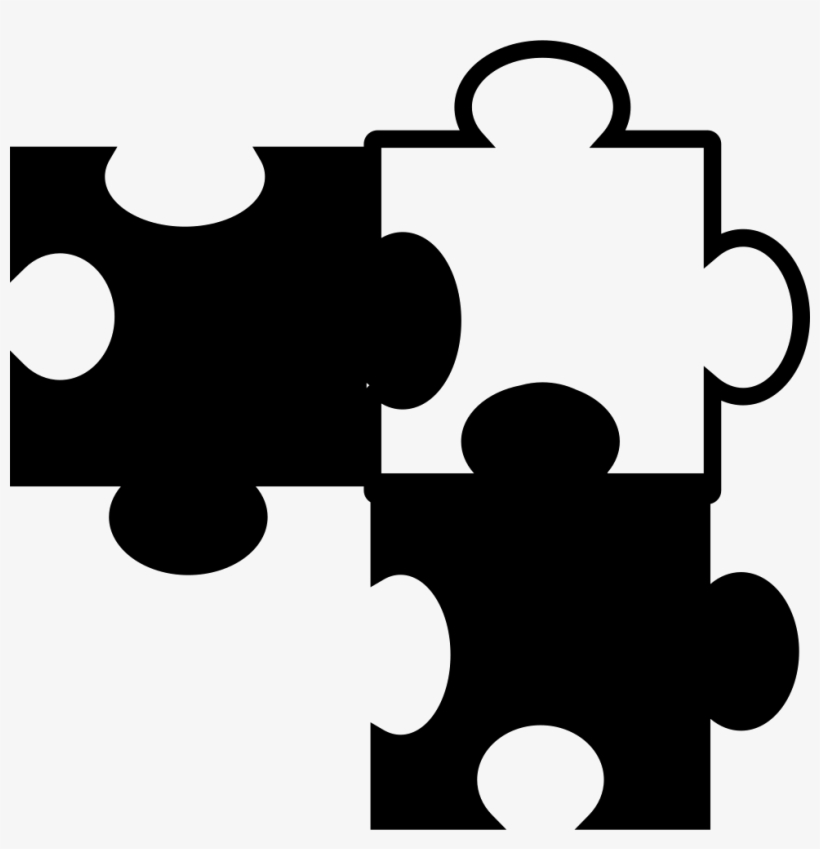 Puzzle Pieces In Black And White Variant Comments - Puzzle Pieces Icon, transparent png #740650
