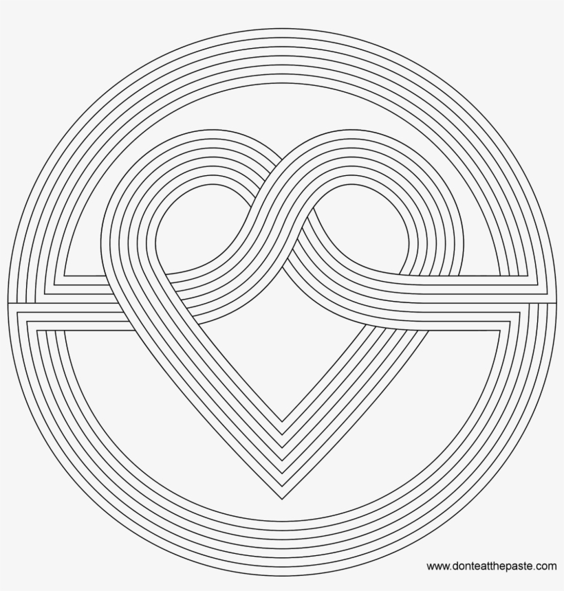 Coloring Pages Patterns Download Pattern In Bloodbrothers - Rainbow Heart Coloring Page, transparent png #741273