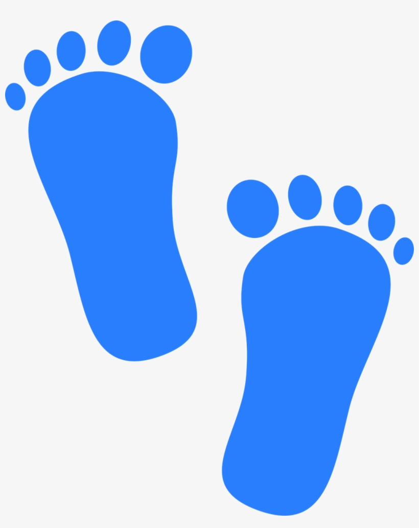 Baby Boy Footprints Png - Footprints Clipart, transparent png #741402