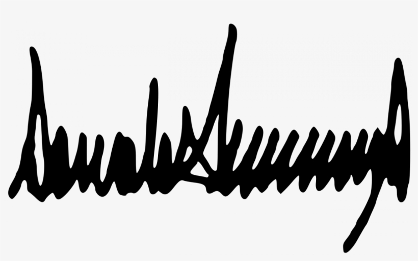 Donald Trump's Signature - Donald John Trump Signature, transparent png #741461