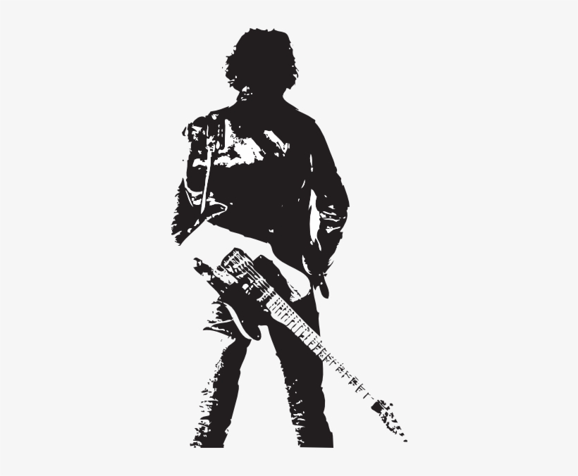 Bruce Springsteen With Guitar Stencil More - Bruce Springsteen Stencil, transparent png #741523