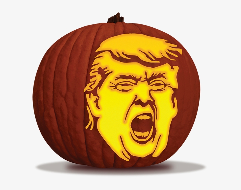 Smalltrump-pumpkin - Evil Trump Pumpkin, transparent png #741845