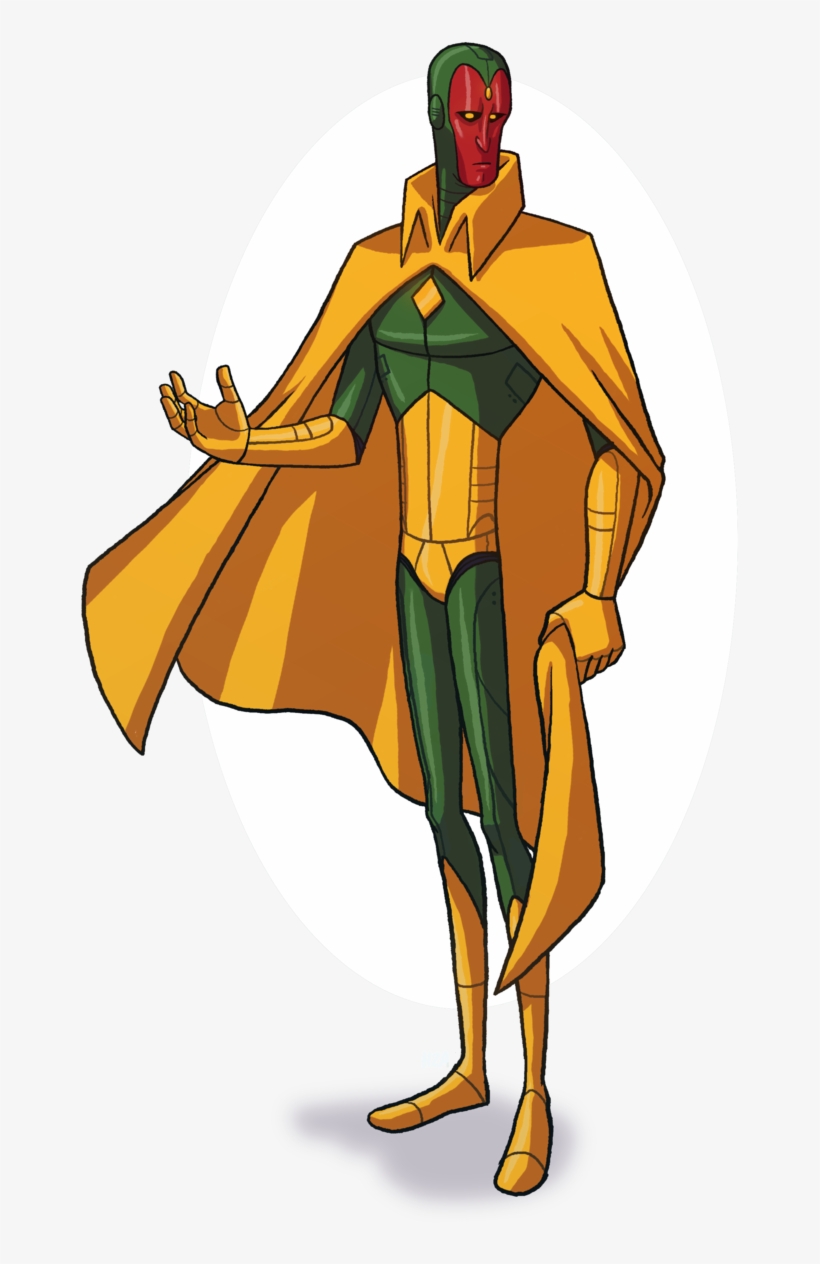 Vision Marvel By H2a Scarlet Witch, Avengers, Superhero, - Vision Marvel Cartoon Png Hd, transparent png #741954