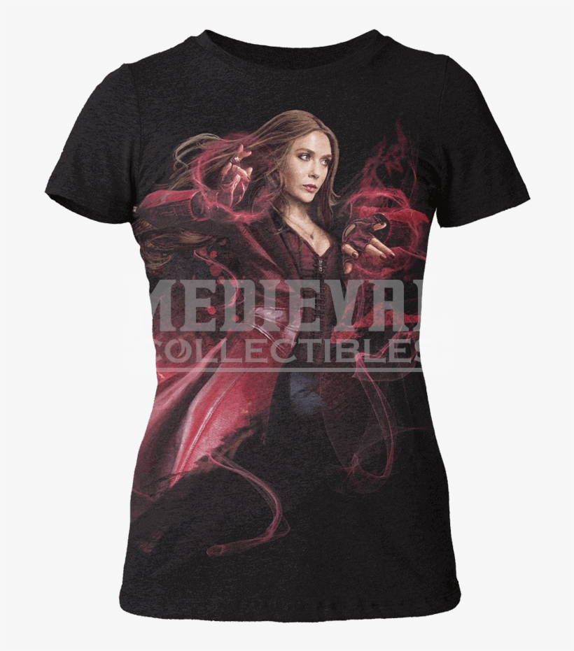 Womens Scarlet Witch Hex T-shirt - Captain America: Civil War Captain America Marvel Comics, transparent png #741981