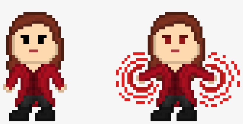 Scarlet Witch - Scarlet Witch Pixel Art, transparent png #742109