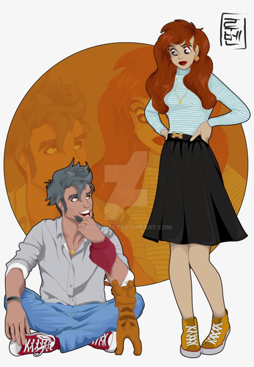 Download Modern Day Disney Characters Clipart The Walt - Lady And The Tramp As People, transparent png #742205