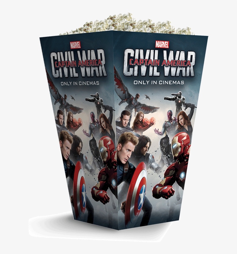 Captain America Civil War - Captain America Civil War Popcorn, transparent png #742311