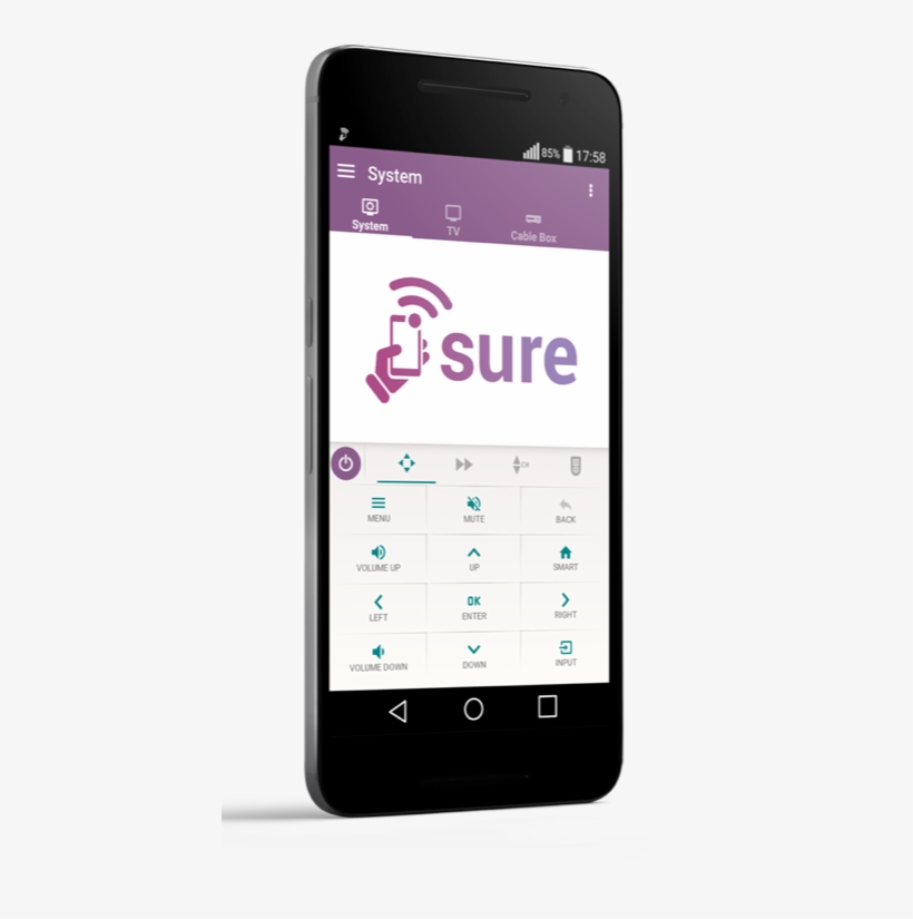 Sure Universal Introduces First Smartphone Remote Control - Smartphone, transparent png #742511