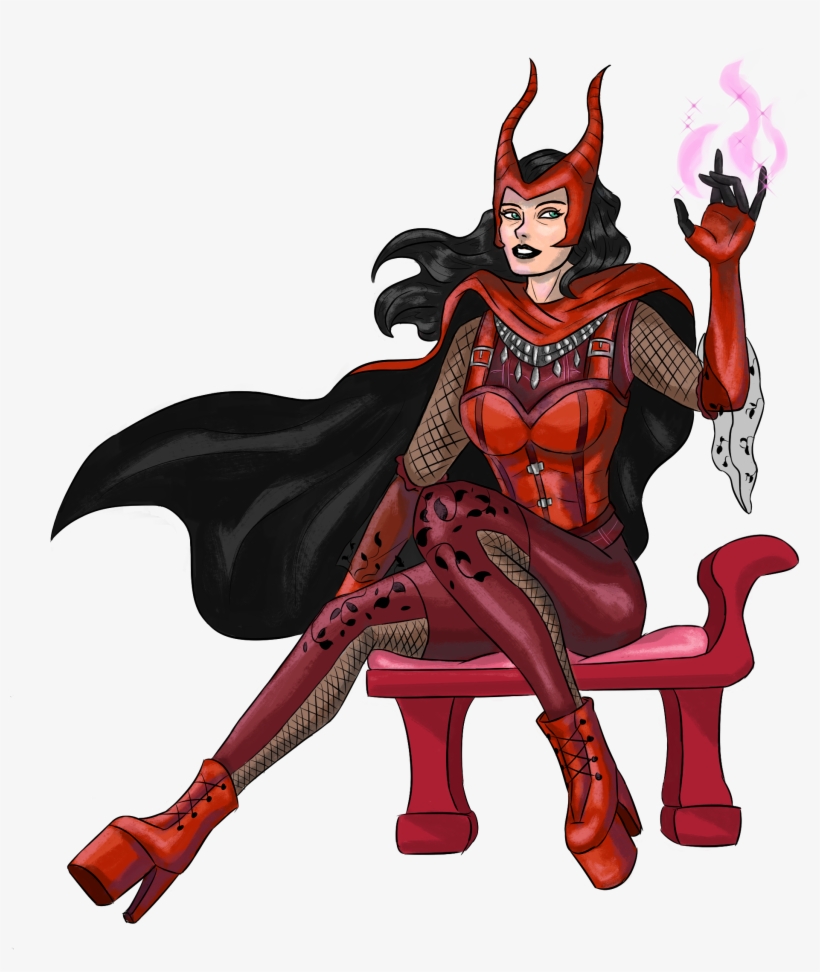 2mib, 2319x2316, Fell-hound Scarlet Witch Clear Background - Design, transparent png #742534