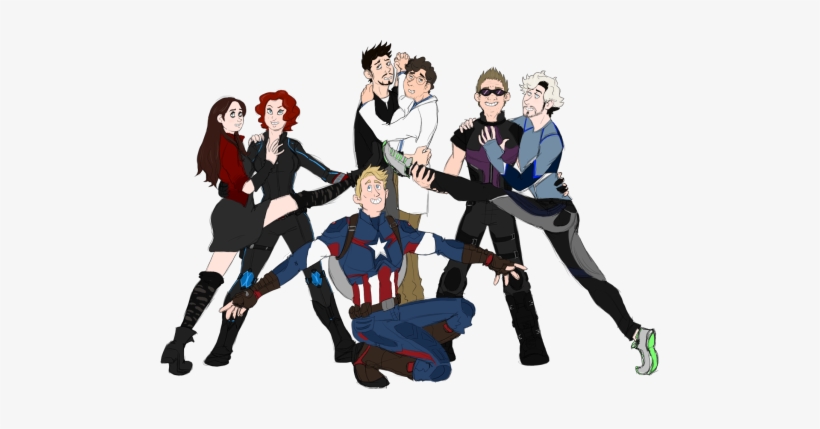 Picture Freeuse Tony Stark Captain America Steve Rogers - Draw The Squad Avengers, transparent png #742598
