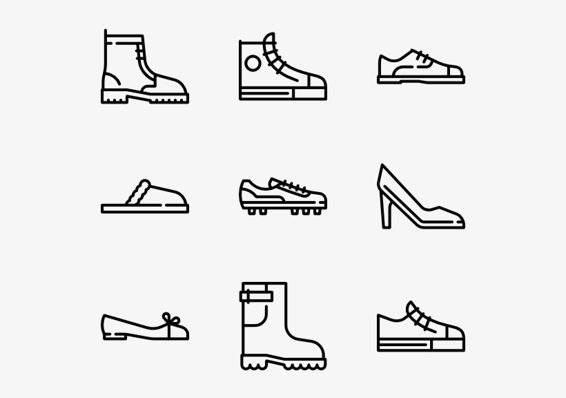Shoes And Boats Line Craft - Sneakers, transparent png #742617