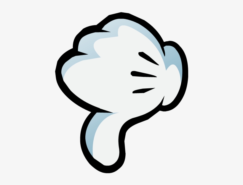 Mickey Mouse Dislike Hand Png Image - Dislike Png, transparent png #742865