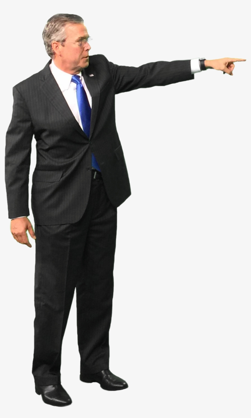 Jebbush - Person Pointing Transparent Background, transparent png #743173