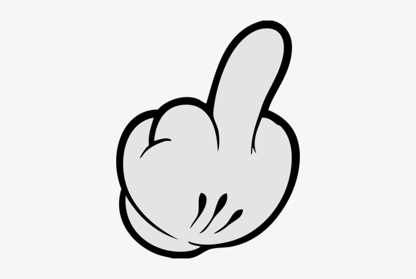 Download Free Printable Clipart And Coloring Pages - Mickey Mouse Glove Middle Finger, transparent png #743218