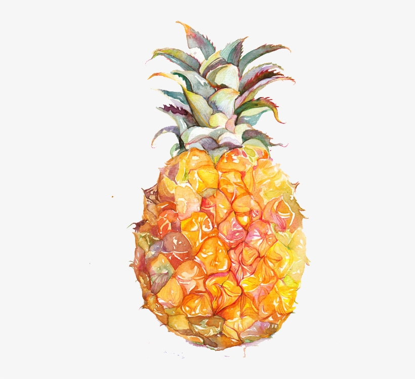 Juice Fruit Watercolor Painting Pineapple - Pineapple Yellow Indoor Or Outdoor Oblong Throw Pillow, transparent png #743391