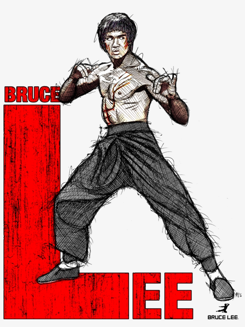 Bruce Lee Sketch B, transparent png #743604