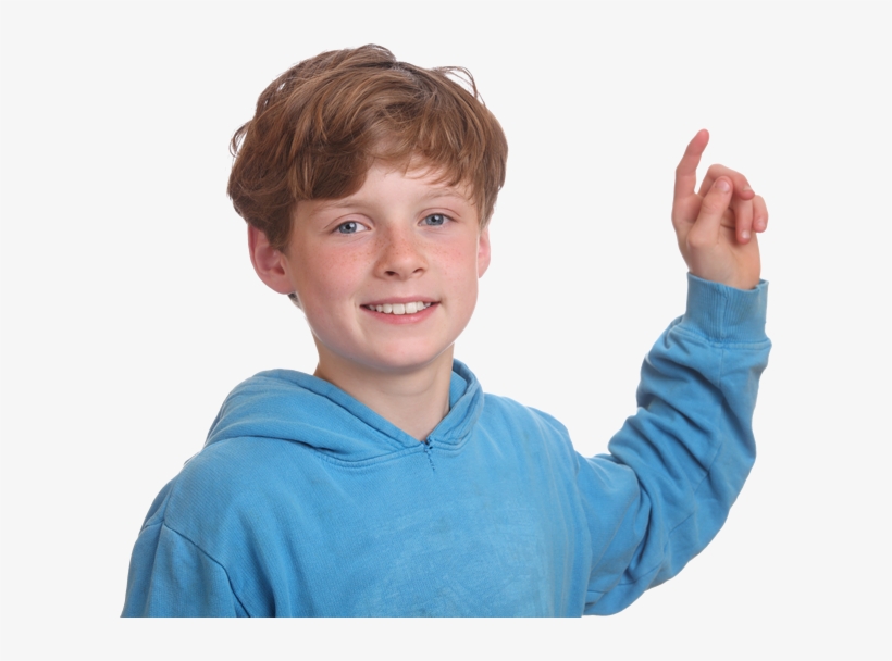 Boy Pointing Up - Boy Pointing, transparent png #743753