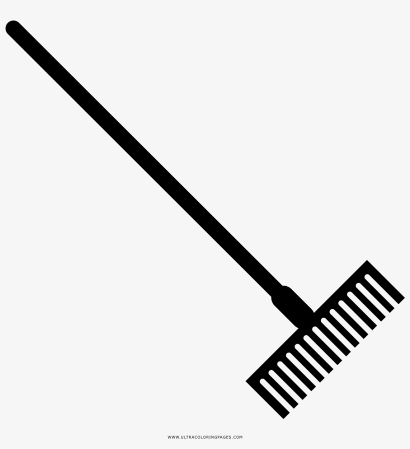 Rake Coloring Page - Rake Png Icon, transparent png #743839