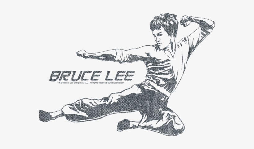 28 Collection Of Bruce Lee Kicking Drawing - Bruce Lee Kicking Drawing, transparent png #743991