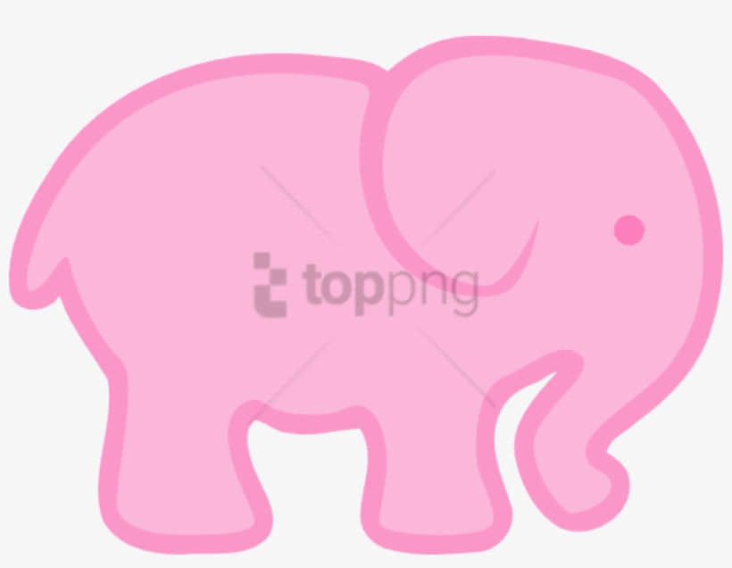 Larger Clipart Baby Elephant - Pink Elephant Clip Art, transparent png #744408