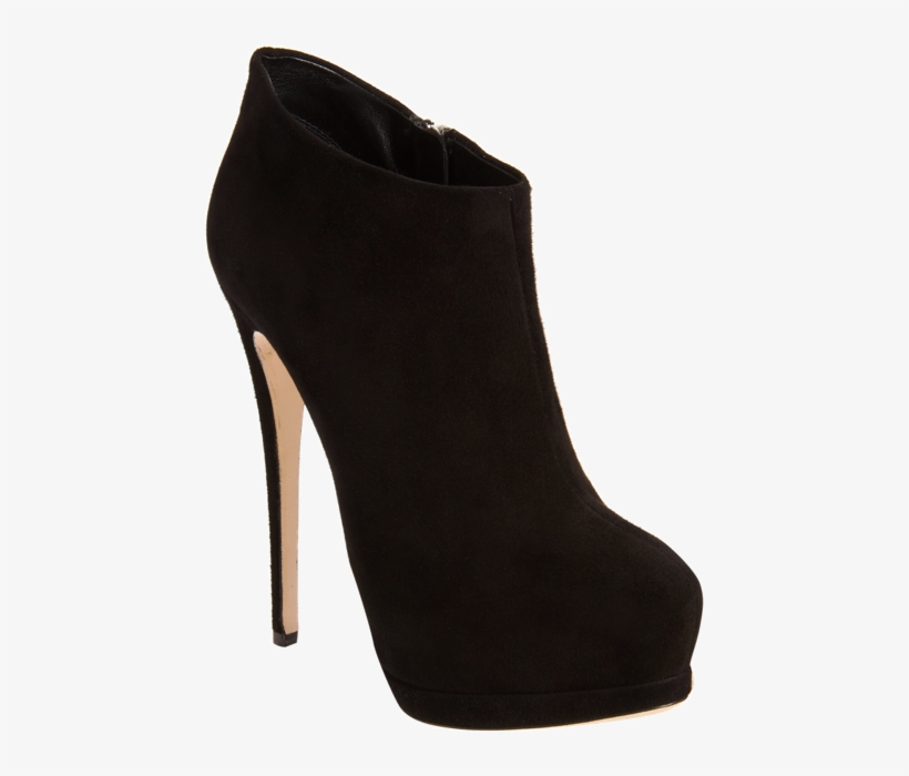 Simple Black Ankle Boots Heels Platform Vogue - Zapatos Tacon Negro Cerrado, transparent png #744448