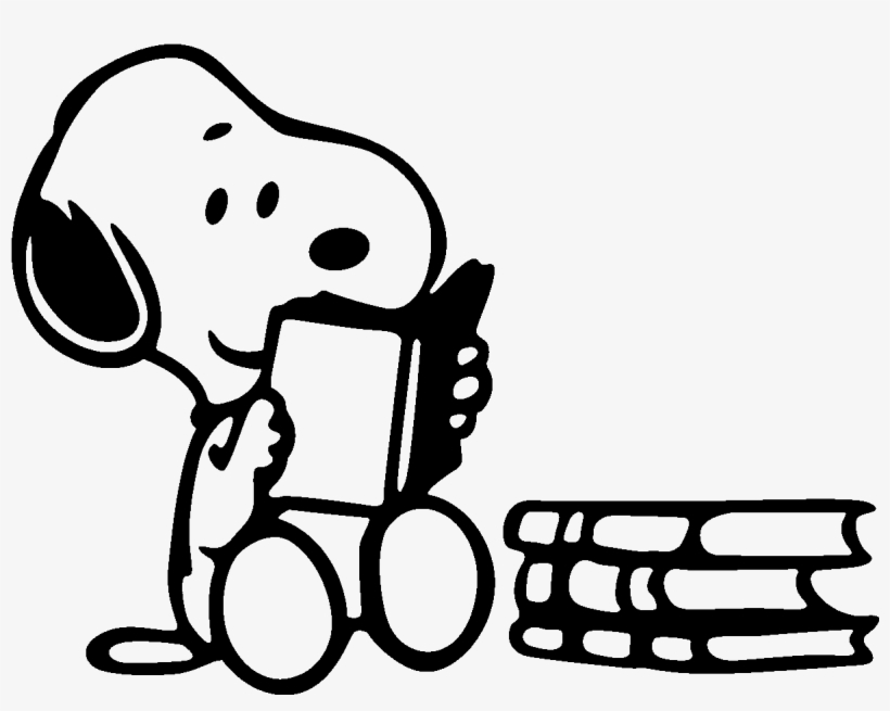 Snoopy Reading Png Royalty Free Library - Snoopy Reading, transparent png #744538