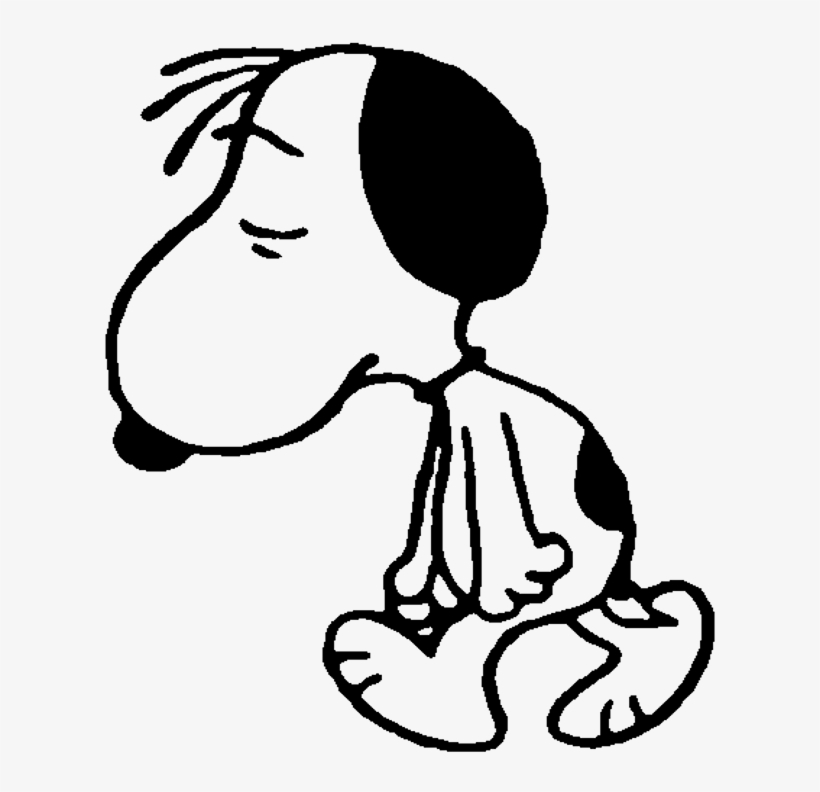Banner Free Announcements Clipart Snoopy - Snoopy Triste, transparent png #744621