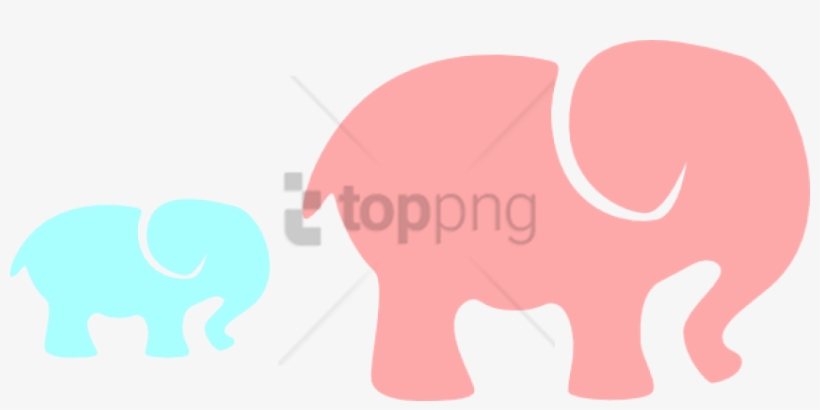 Mom And Baby Elephant Clip Art, transparent png #744667